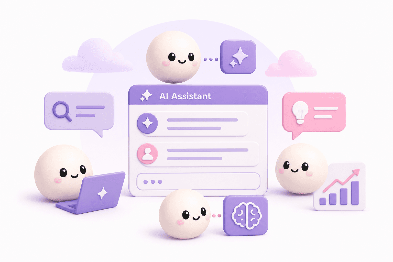 An AI assistant panel, with mochi working alongside it